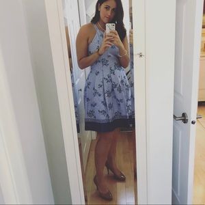 GUESS, Size 12, blue print floral A-line dress